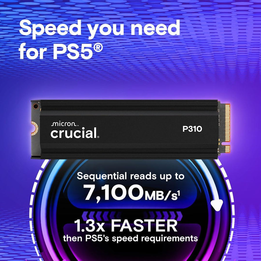Crucial P310 2280 4TB PCIe Gen4 NVMe SSD de juegos para PS5 con dis...