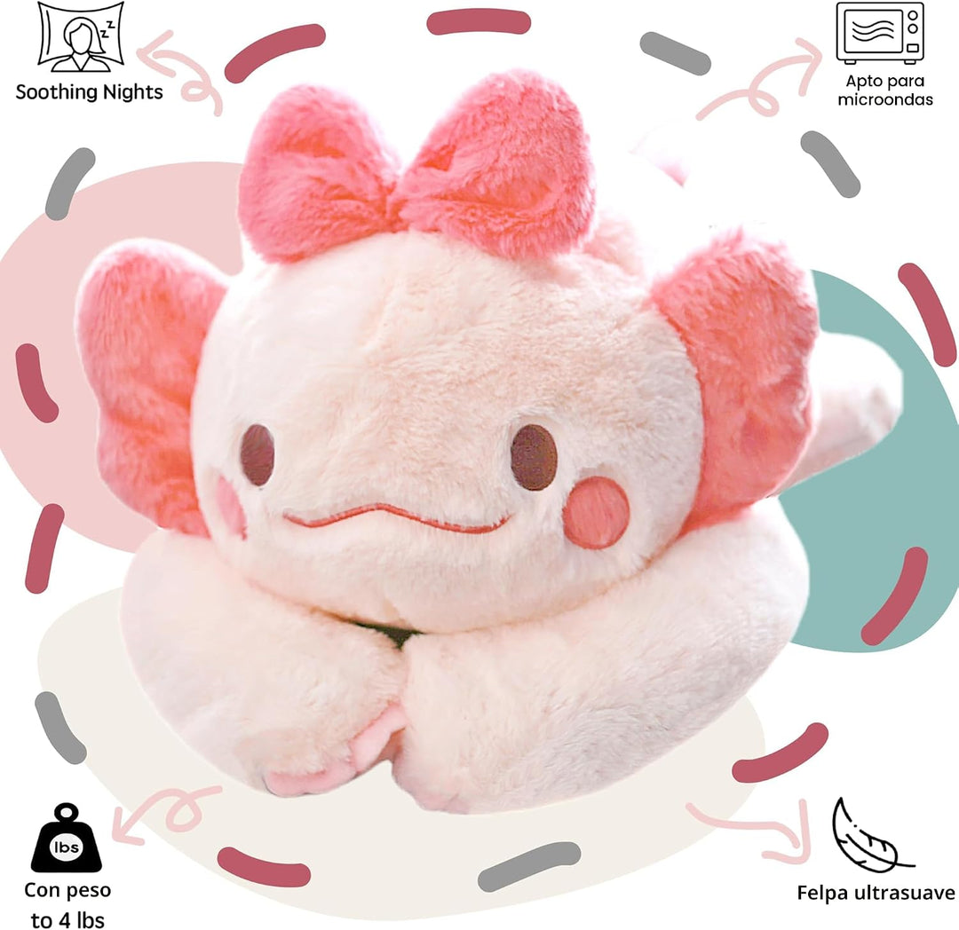 uoozii - Ajolote rosa de peluche con peso de 20 pulgadas\/4 lb y al...