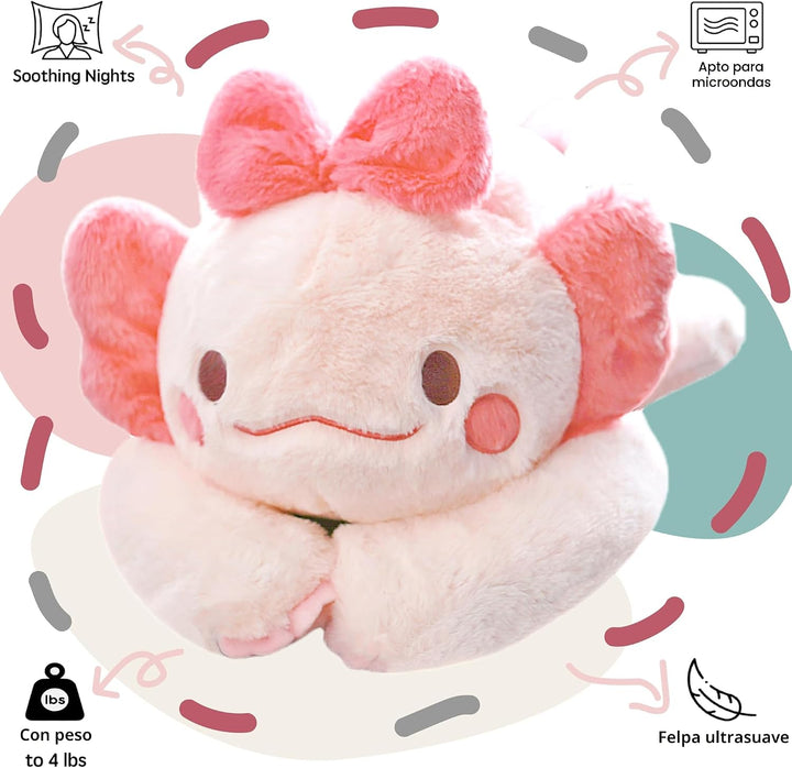 uoozii - Ajolote rosa de peluche con peso de 20 pulgadas\/4 lb y al...