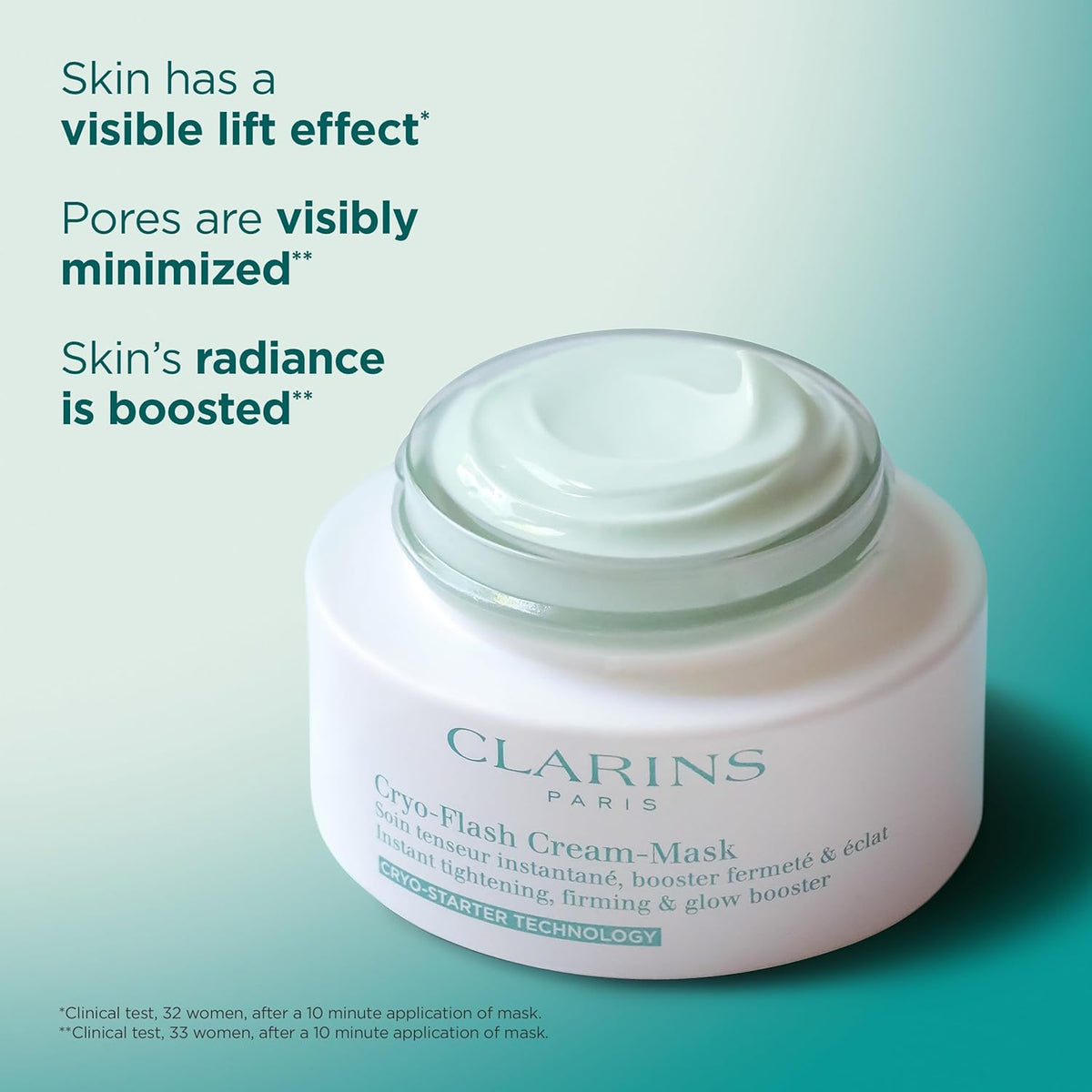 CLARINS Máscara facial Cryo-Flash | Efecto de elevación visible en...