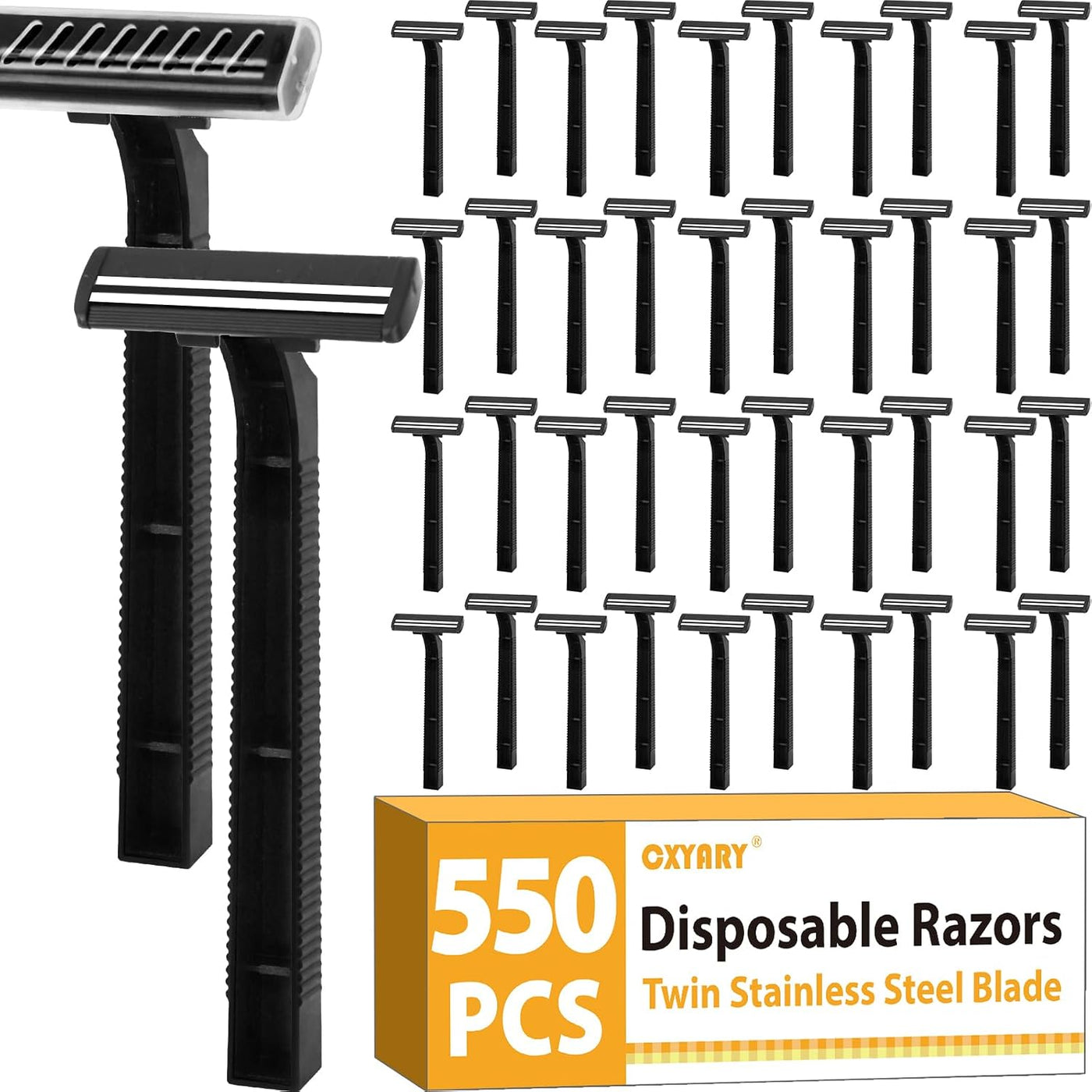 CXYARY 550 maquinillas de afeitar desechables de doble hoja con tap...