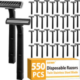 CXYARY 550 maquinillas de afeitar desechables de doble hoja con tap...