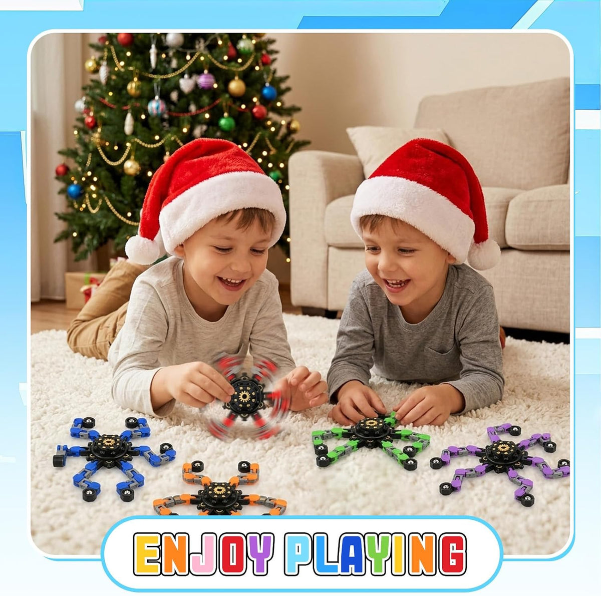 30 piezas transformables Fidget Spinners para niños, diez colores