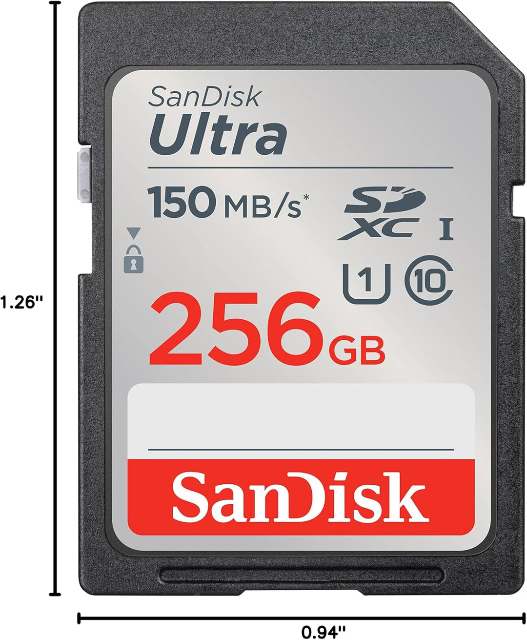 SanDisk Tarjeta de memoria Ultra SDXC UHS-I de 256 GB, hasta 150 MB...