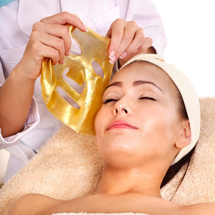 Jakuva Máscara facial de gel de oro de 24 quilates, parche facial d...