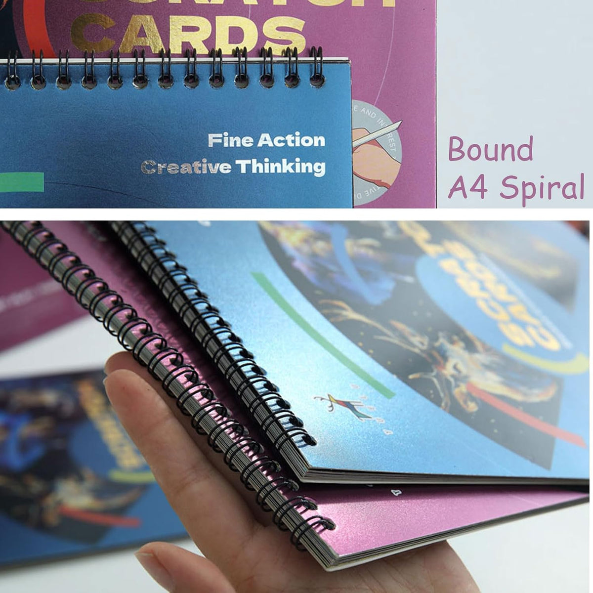 Libro de arte en espiral de 20 páginas para adultos y adolescentes: bestia salvaje y coloridos diseños de animales marinos | Artesanía de atención plena para alivio del estrés | Regalo creativo para