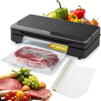 Anova Culinary Sellador al vacío de precisión Pro, incluye rollo de bolsa grande (19 pies), máquina selladora al vacío de alimentos dobles húmedos y secos para almacenamiento Sous Vide y
