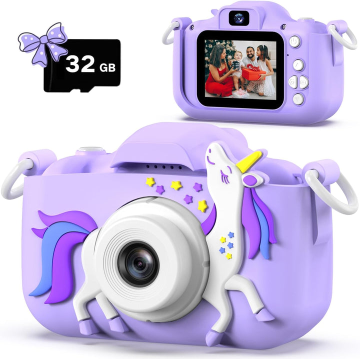 Dwfit Cámara de selfie mejorada para niños, regalos de cumpleaños d...
