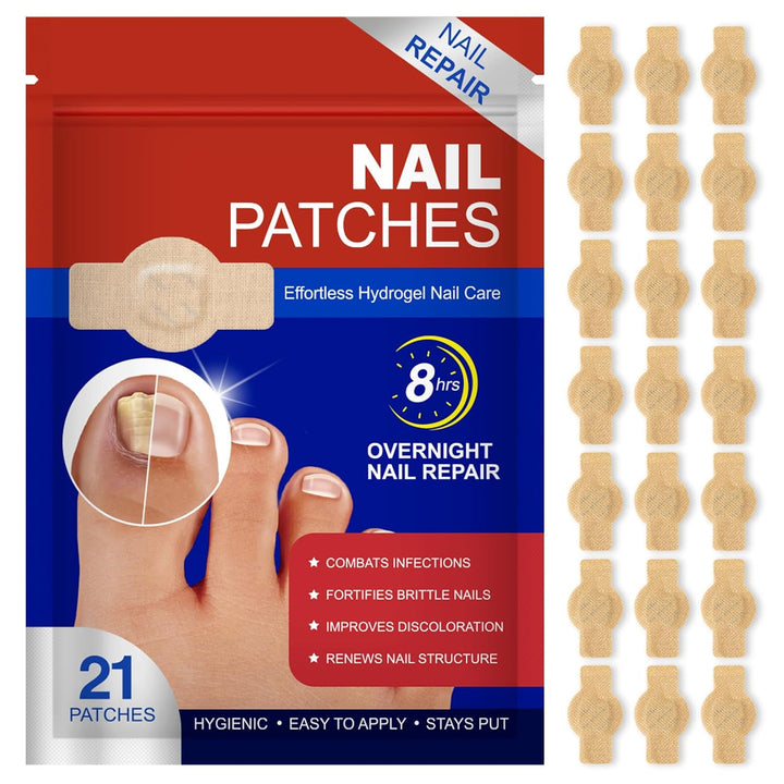Parches de uñas, 21 unidades, tratamiento de uñas de los pies, extr...
