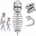 Disfraz de esqueleto de dinosaurio, juguetes de peluche de espinosaurio 3D con calavera y columna vertebral, cosplay de Halloween y disfraz de fiesta