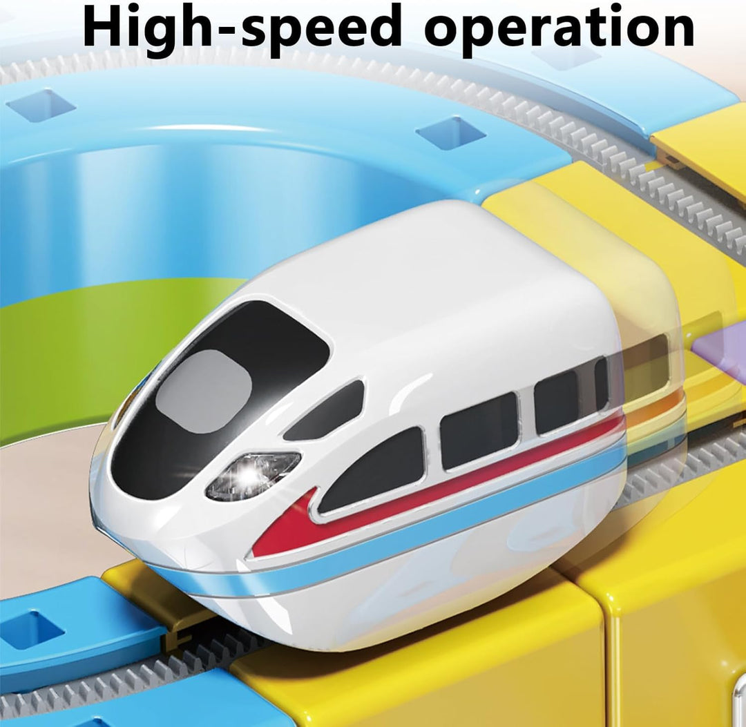 Juego de tren eléctrico para niños pequeños 3-8 51 piezas