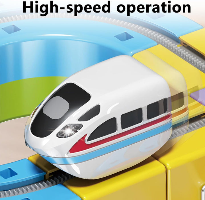 Juego de tren eléctrico para niños pequeños 3-8 51 piezas