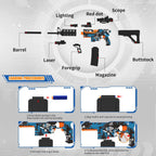 Pistola de juguete automática de espuma de francotirador con alcance, pistola de juguete eléctrica con 120 dardos para pistolas, IR, linterna, GDS, gafas, tecnología de bombas de aire, juego de