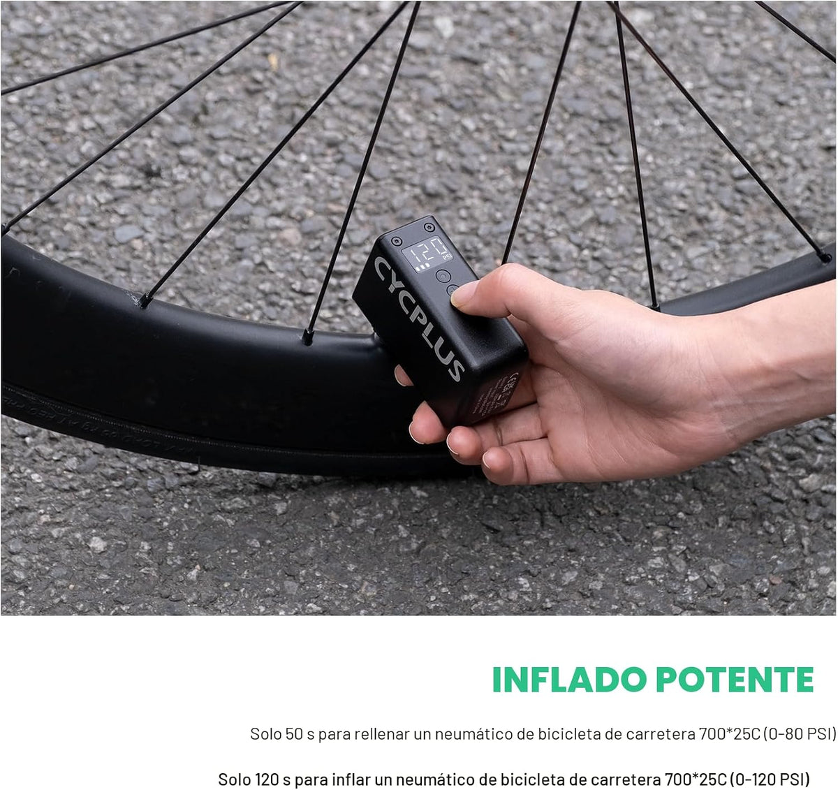 CYCPLUS Bomba de bicicleta AS2PRO + Ciclocomputador GPS M3