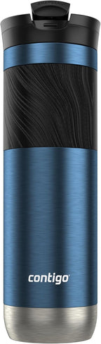 Contigo Byron 2.0 - Taza de viaje de acero inoxidable, tapa SNAPSEAL, arándano, 24 onzas