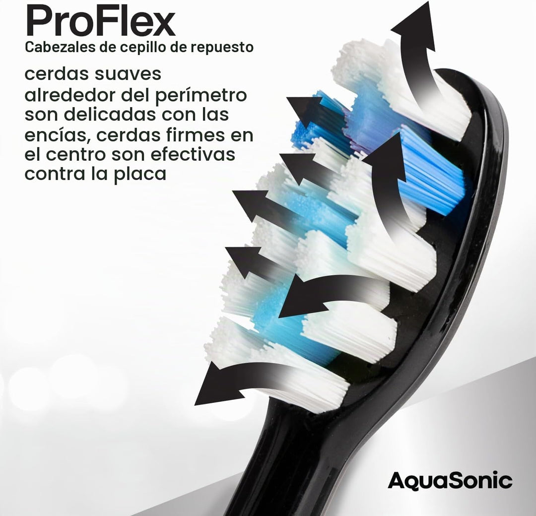 AquaSonic Cabezales de cepillo de repuesto originales Proflex | Ace...