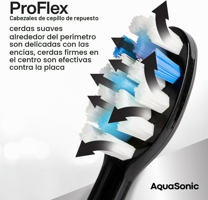 AquaSonic Cabezales de cepillo de repuesto originales Proflex | Ace...