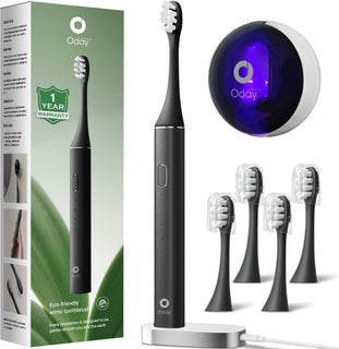 Oday Cepillo de dientes eléctrico recargable para adultos con funda...
