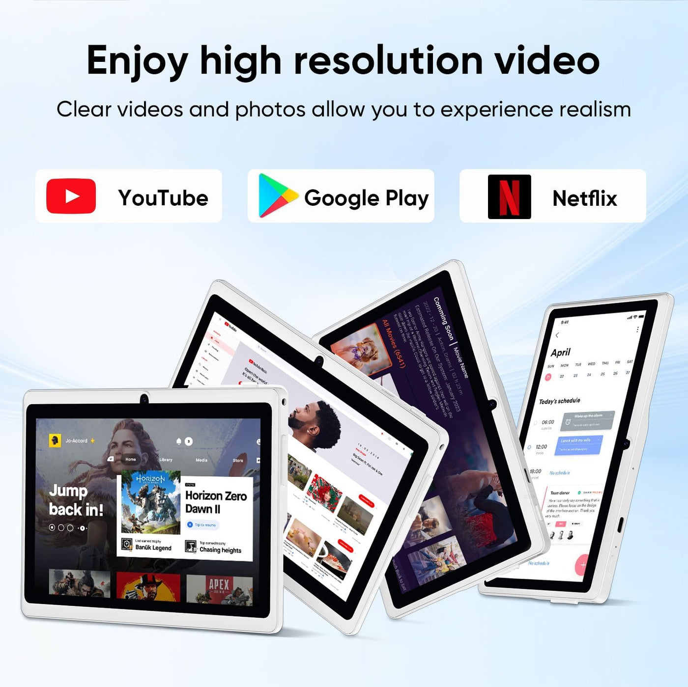 HNVHNV Tablet Android 15 de 7 Pulgadas, 9 GB RAM 32 GB ROM 1 TB Exp...