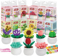 Arcilla seca al aire para niños, kit de arcilla para modelar 12 plantas DIY con herramientas de escultura
