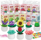Arcilla seca al aire para niños, kit de arcilla para modelar 12 plantas DIY con herramientas de escultura