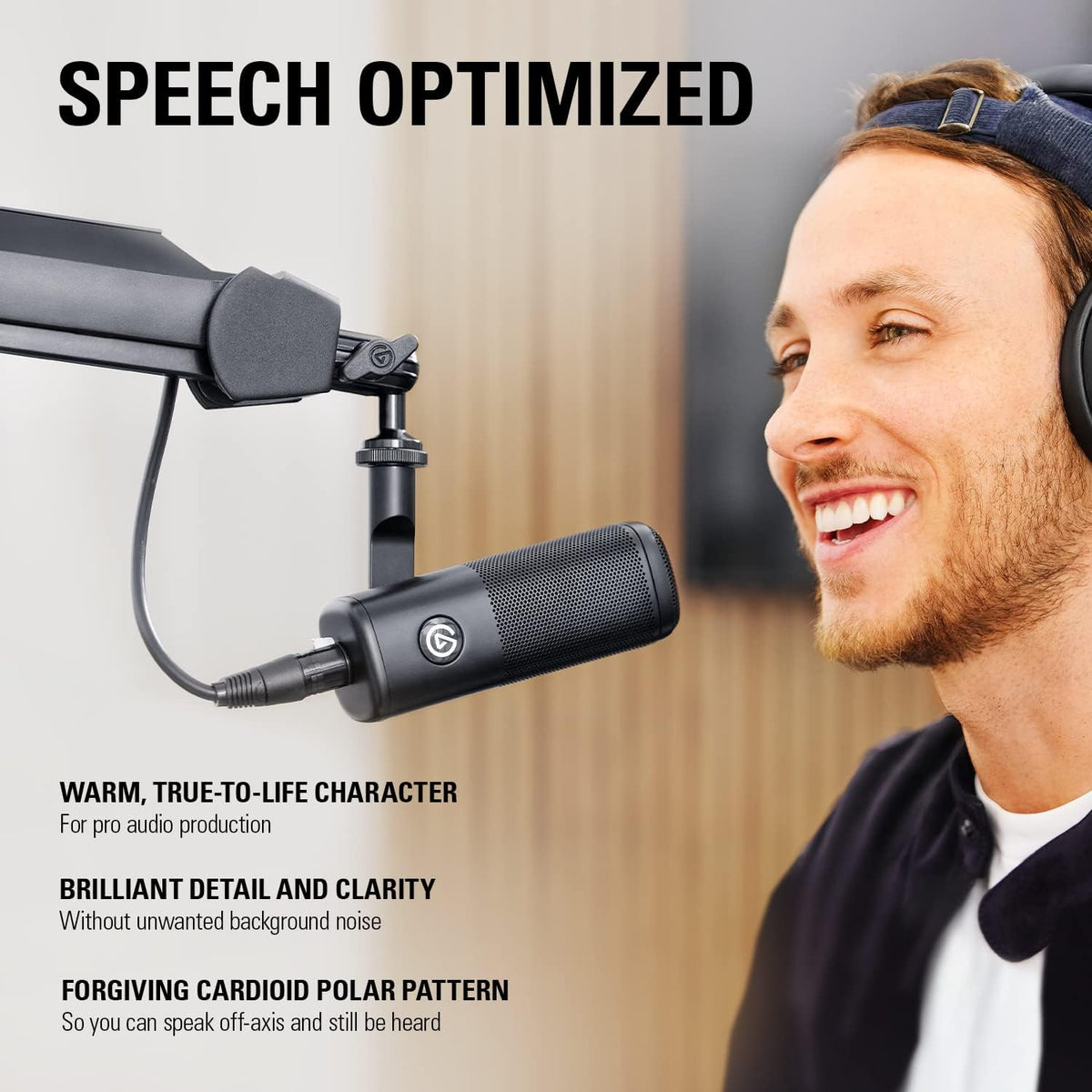 Elgato Micrófono Wave DX Dynamic XLR, patrón cardioide