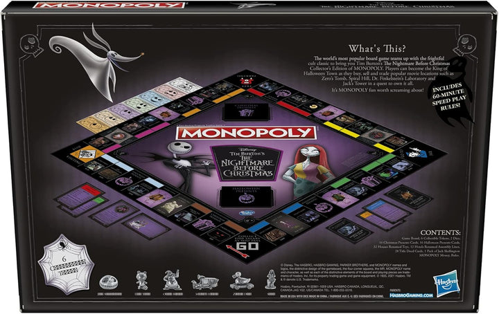 Hasbro Gaming Monopoly Disney Tim Burtons The Nightmare