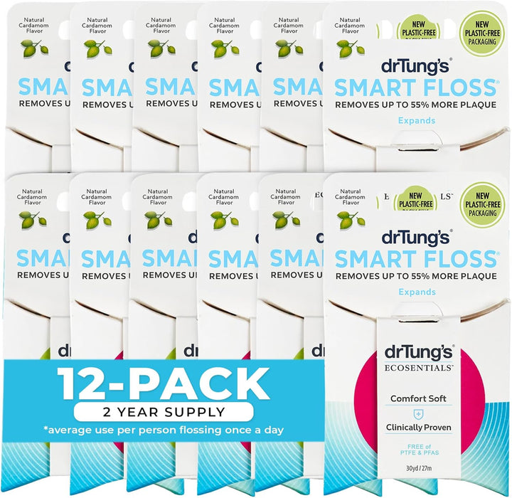 DrTung's Smart Floss - Hilo dental natural, sin PTFE y PFAS, su...