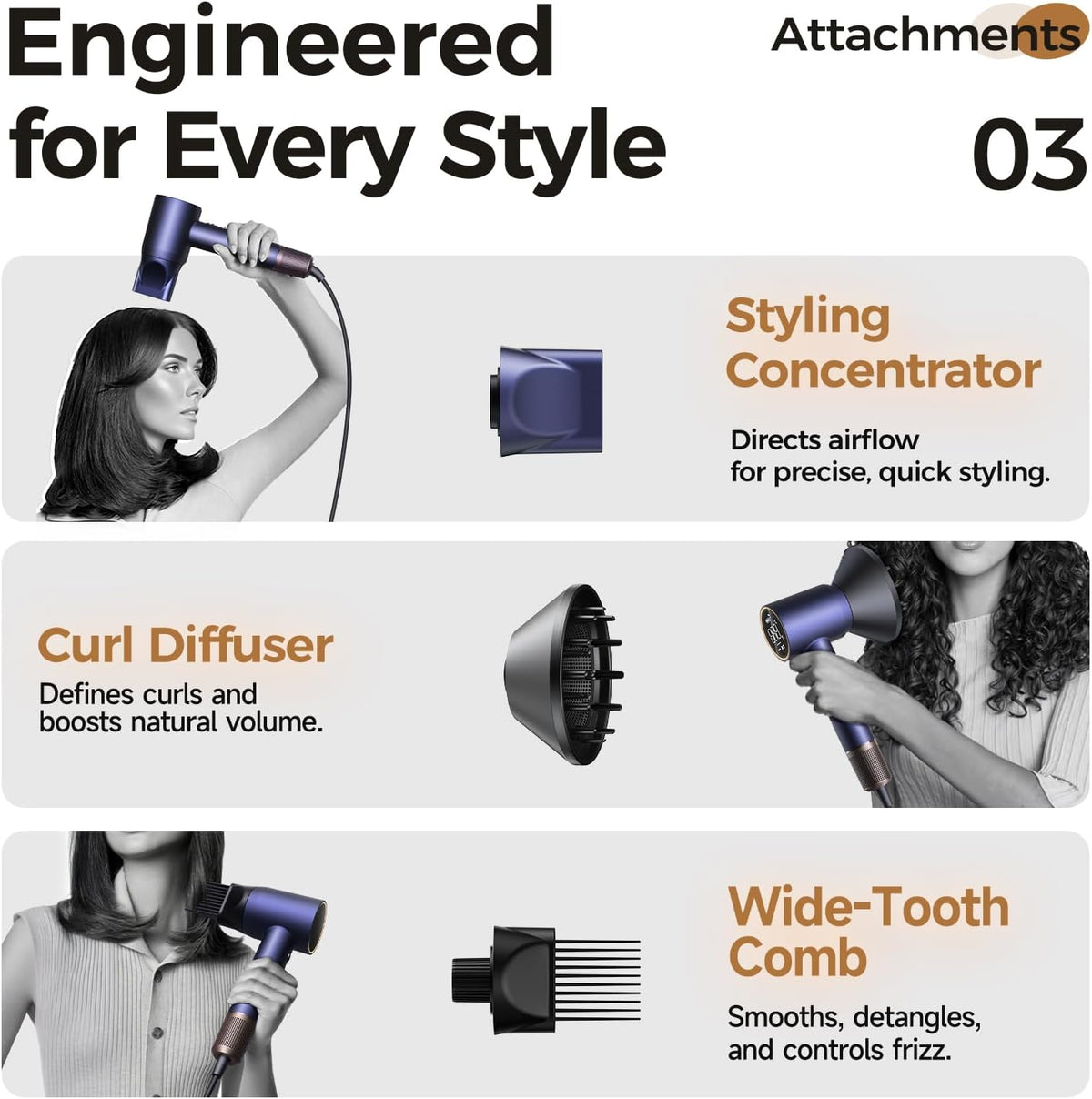Secador de Cabello Profesional de Alta Velocidad | Confiado por Est...