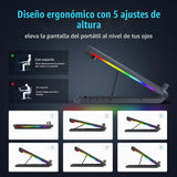 Trullypine Almohadilla de refrigeración para laptop con 12 ventilad...