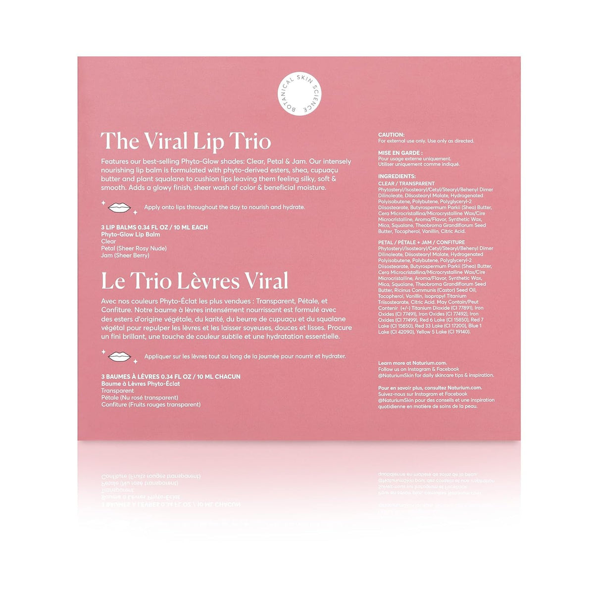 Naturium The Viral Lip Trio - Bálsamo labial Phyto-Glow con manteca...