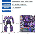 QUANTUM HEROES DINOSTER Robot transformable 3 en 1 Mosa Storm