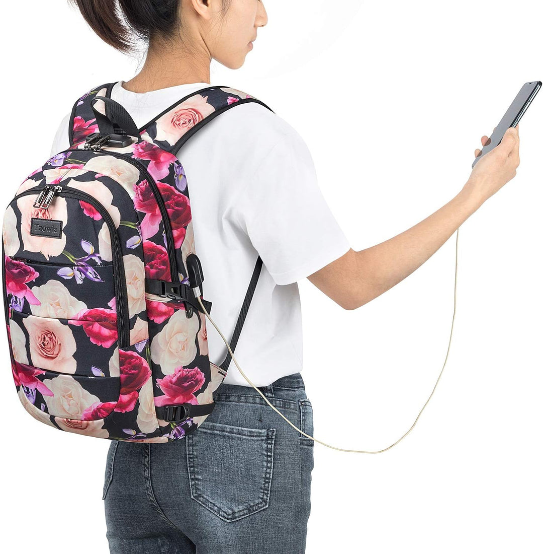Tzowla - Mochila para computadora portátil de negocios, resistente...