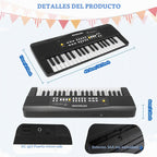 37 teclas para niños pequeños, teclado de piano eléctrico, pianos con micrófono