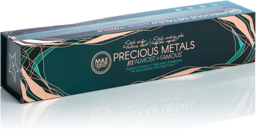 Almost Famous Plancha de titanio premium de 1 pulgada de longitud m...
