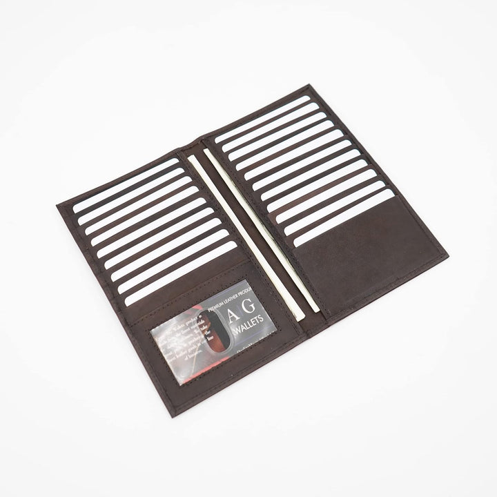 ag wallets Cartera Larga de Cuero Genuino para Hombre con ID para 1...