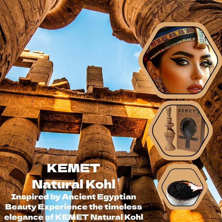 HARRAZ Kemet 100% Delineador de Ojos Natural Egipcio en Polvo, Deli...