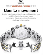 Reloj OLEVS para Hombre Original Analógico de Cuarzo Negocios Reloj de Pulsera de Lujo para Hombre Impermeable Acero Inoxidable Fecha Moda Vestir Casual Estilizado Cronógrafo Diseño reloj para Hombre