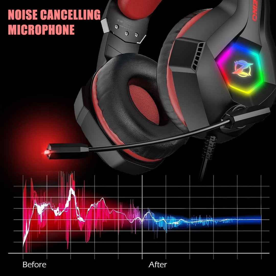 Ozeino Auriculares para juegos para PC, PS4, PS5, auriculares Xbox...