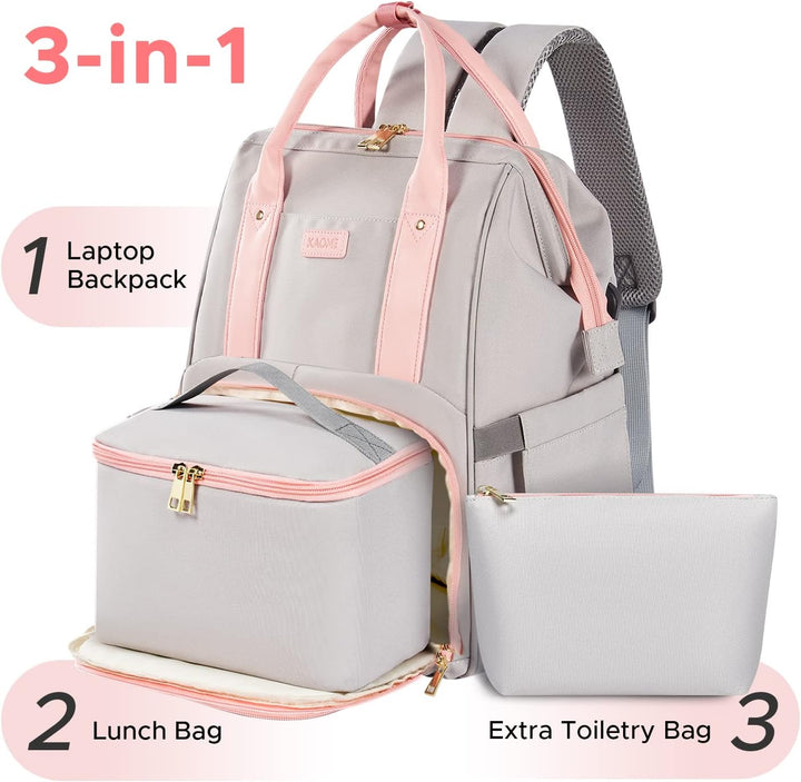 Kaome Mochila de Almuerzo 15.6 Pulgadas Mochila para Laptop para Mu...