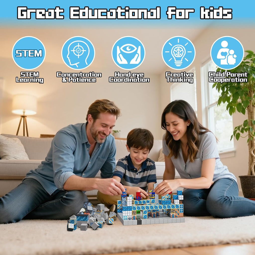 Growsland Magnetic Blocks - 200PCS Magnets Cubes