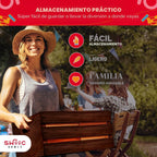 Swooc Games - Juego de torre gigante recuperada (resistente a la intemperie) 60 bloques + caja de almacenamiento/mesa de juego para exteriores | Se apila hasta 5 pies | Juegos gigantes al aire libre