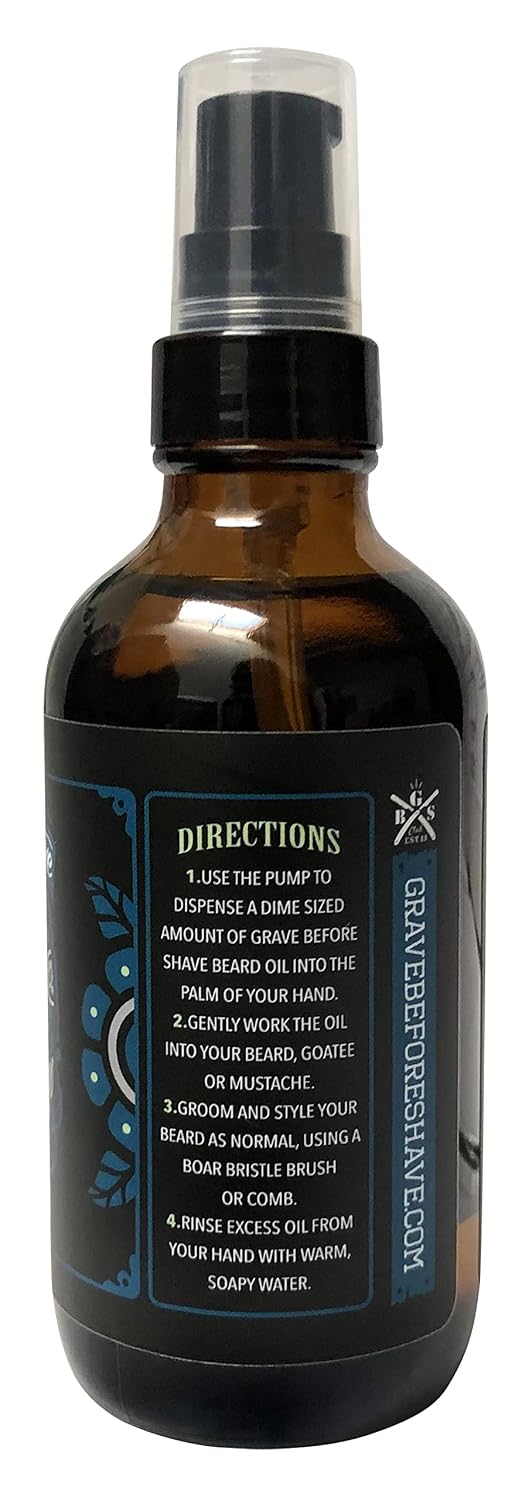 Grave Before Shave Aceite para barba con aroma a cuero\/madera de c...