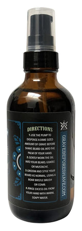 Grave Before Shave Aceite para barba con aroma a cuero\/madera de c...
