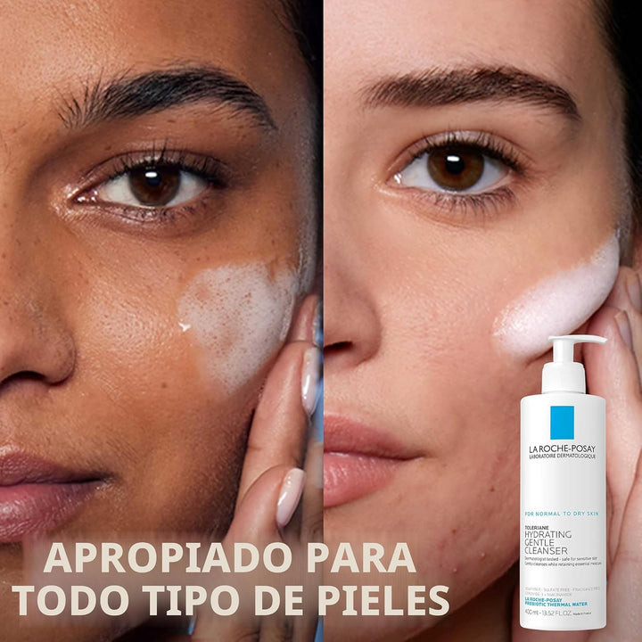La Roche-Posay Toleriane - Limpiador facial suave e hidratante, lim...