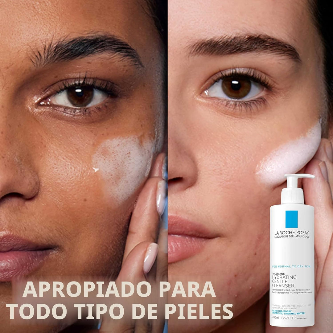 La Roche-Posay Toleriane - Limpiador facial suave e hidratante, lim...