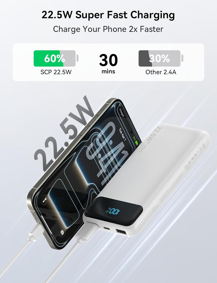 Cargador portátil de 10000 mAh integrado con 4 cables, cargador de...