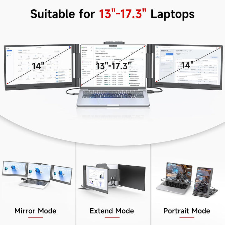 AOC Extensor de pantalla para laptop de 14 pulgadas, monitor portát...