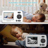 OKAIDI Monitor de video para bebé con cámara y audio, monitor portá...