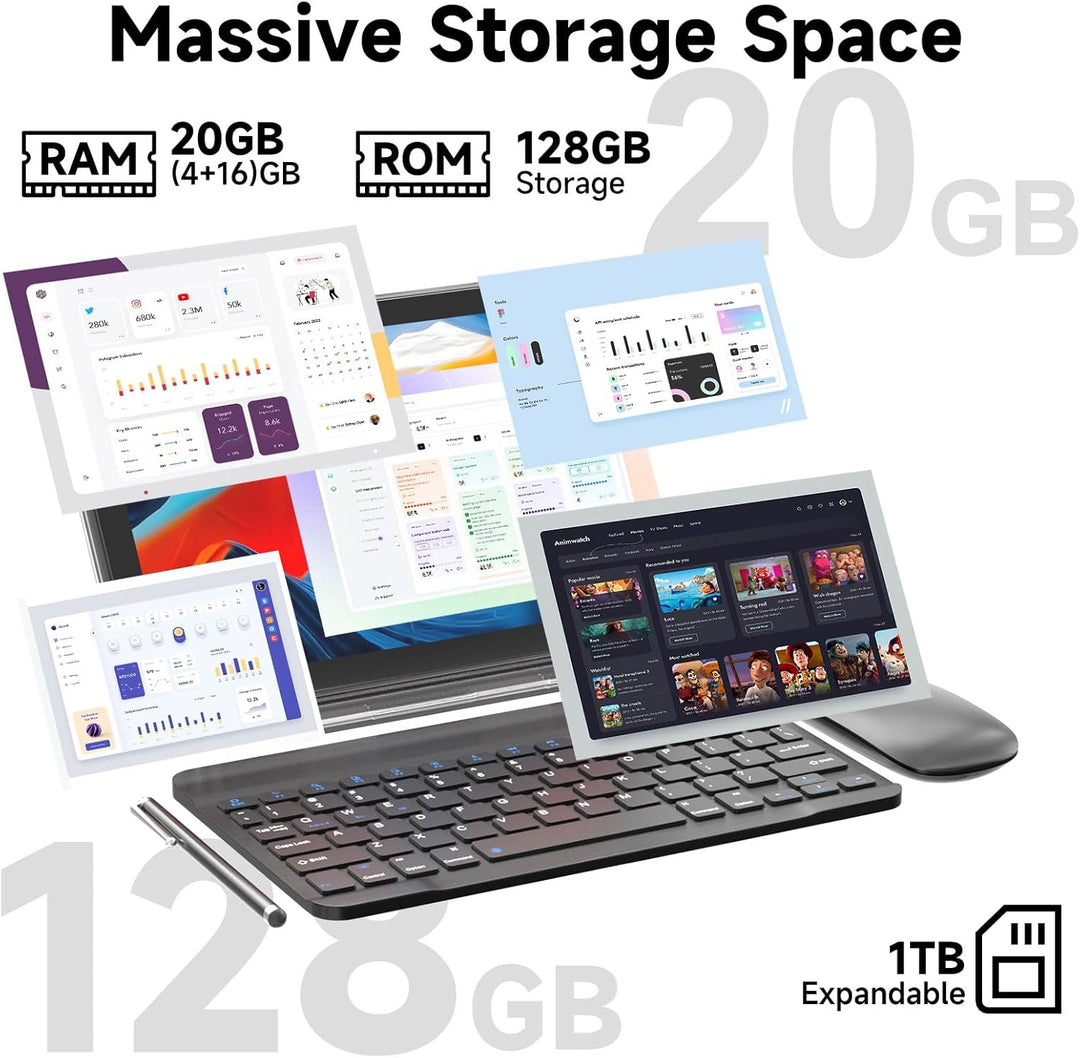 ICONLINK Tableta Android 15 de 10 pulgadas con estuche 4+16GB RAM+1...